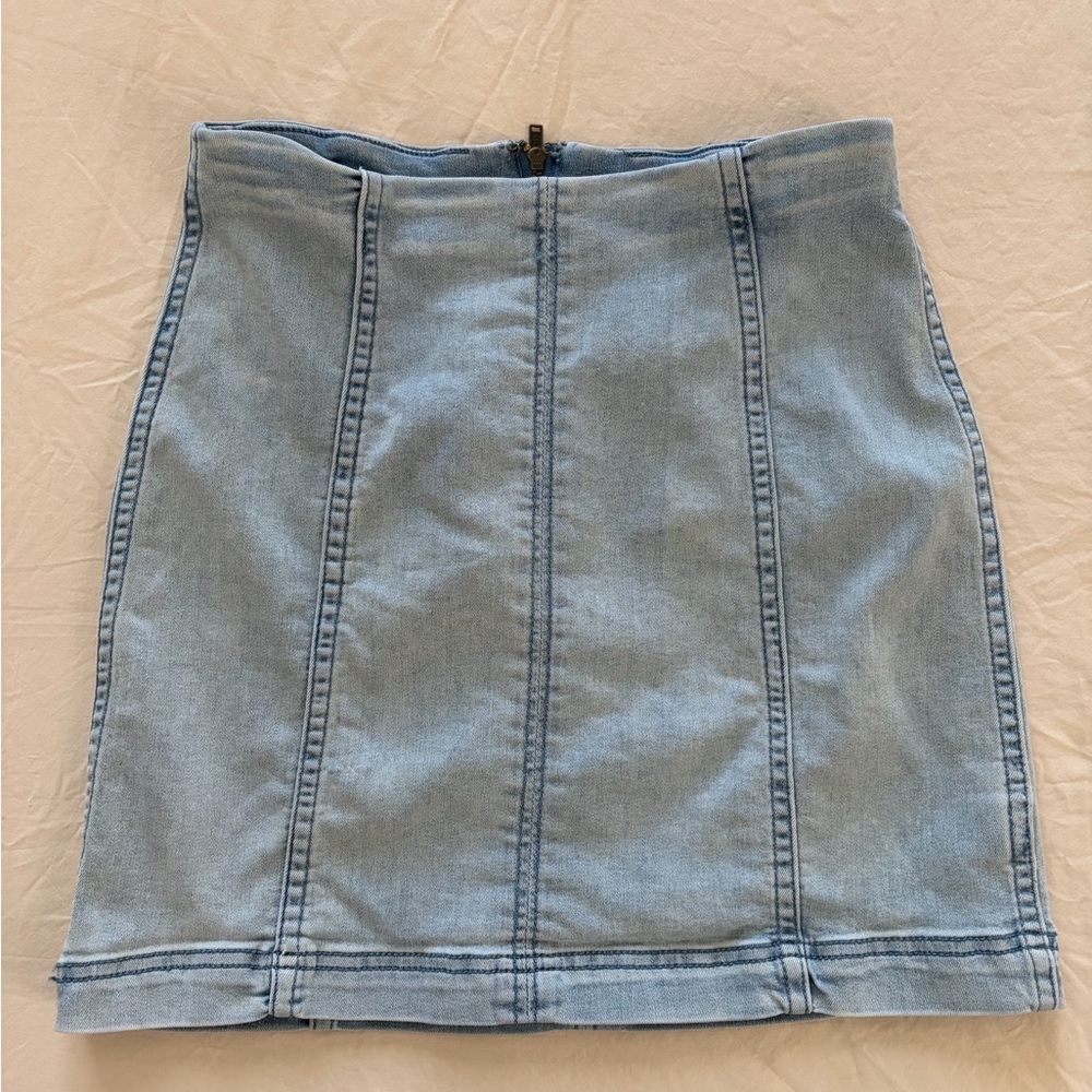 Free People Sky Blue denim Skirt